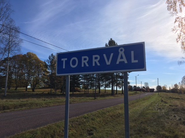 Torrvål skylt